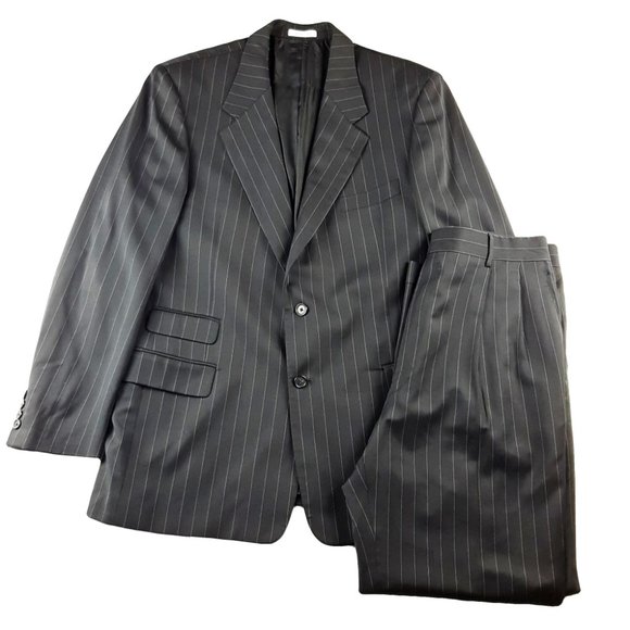 Yves Saint Laurent YSL Mens Pinstripe Wool Suit - Picture 5 of 8